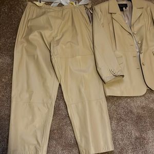 Leather pant & blazer